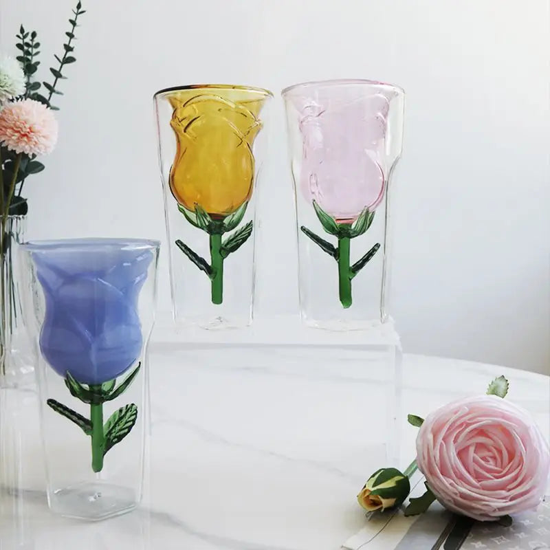 Verre double paroi avec noeud interieur style europeen - vue 5 sur 5