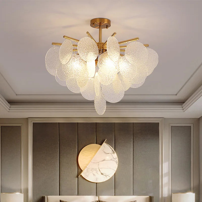Lustre en verre avec carillons éoliens romantiques de luxe - vue 3 sur 9