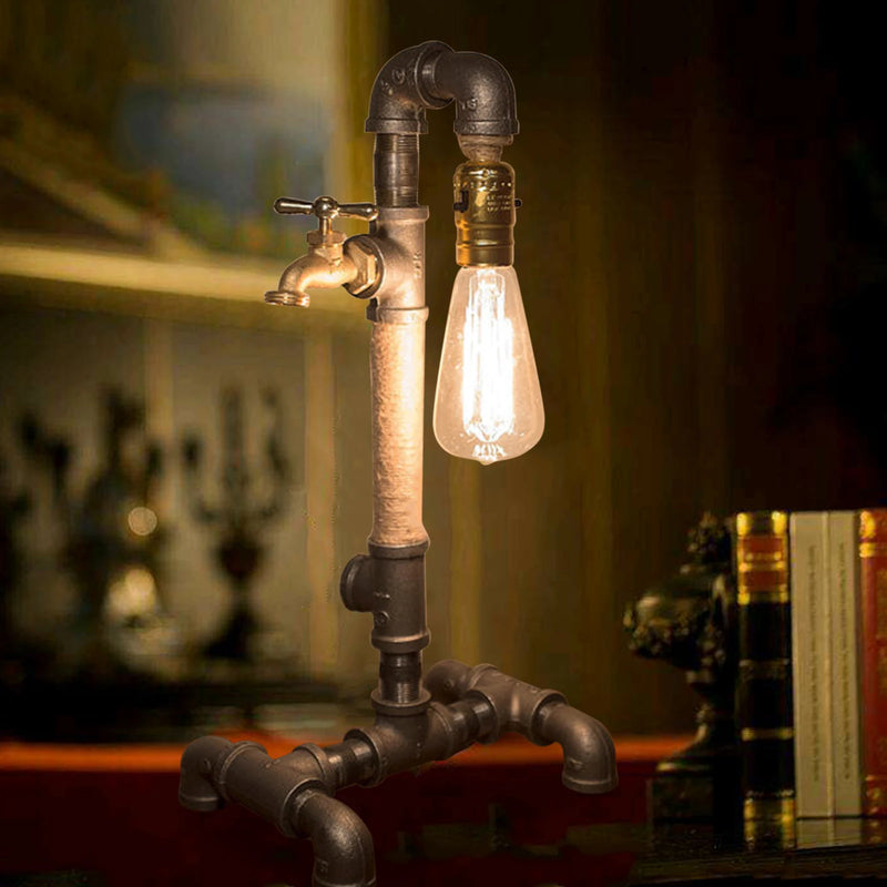 Lampes à conduite d'eau rétro industrielles Vintage en fer rouille E27 pour café