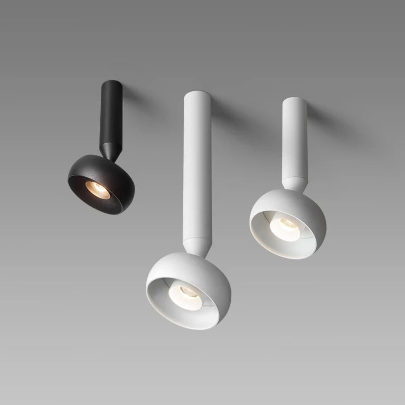 Plafonnier led minimaliste blanc/noir - vue 3 sur 12