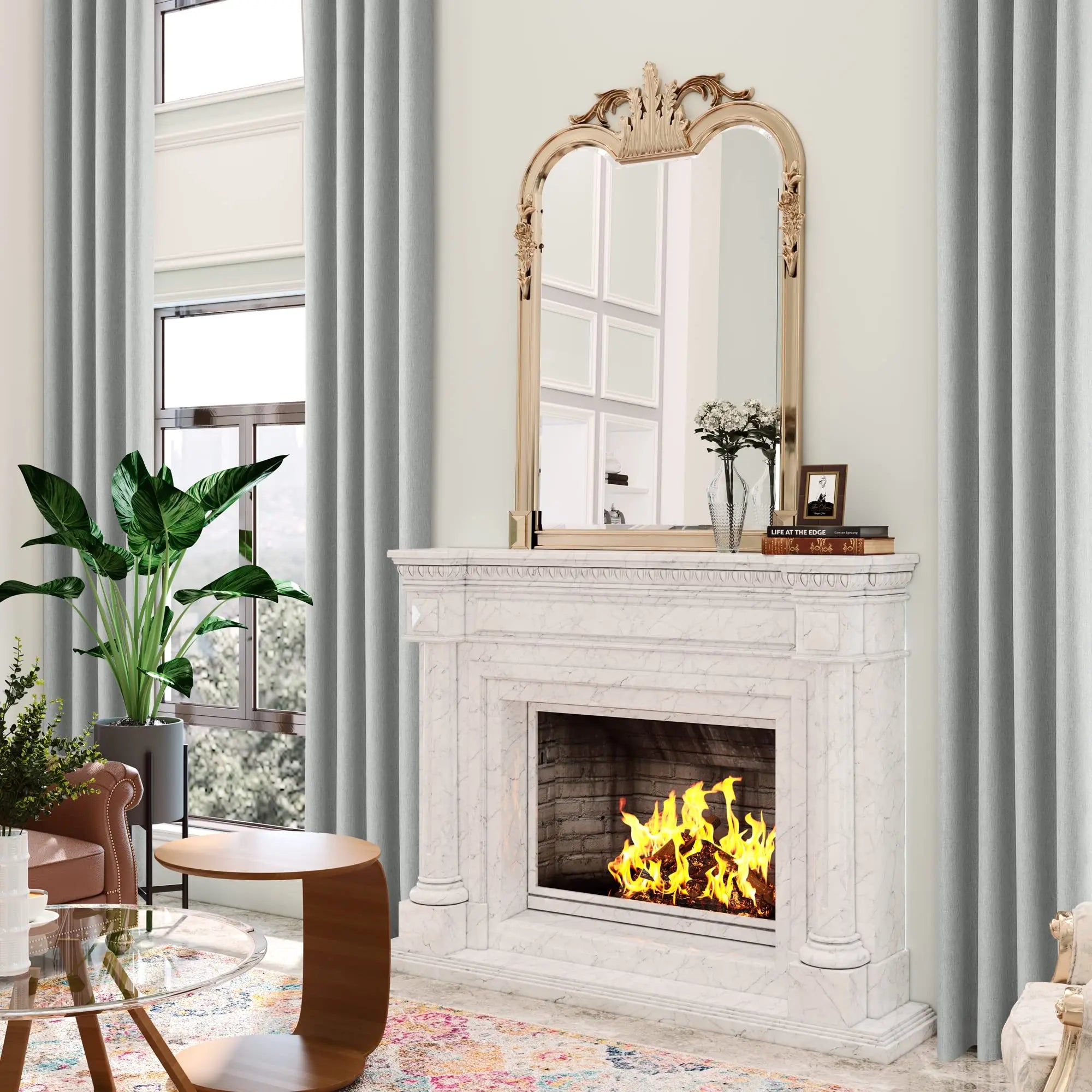 Rideau occultant sur mesure extra long style lin - vue 5 sur 11
