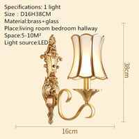 SOFEINA lampe de applique murale LED moderne Design créatif applique en laiton pour la maison salon couloir décor