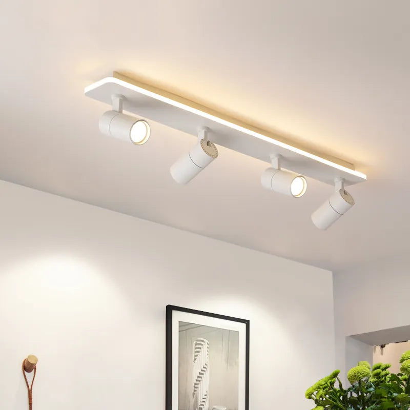 Plafonnier LED noir moderne projecteur