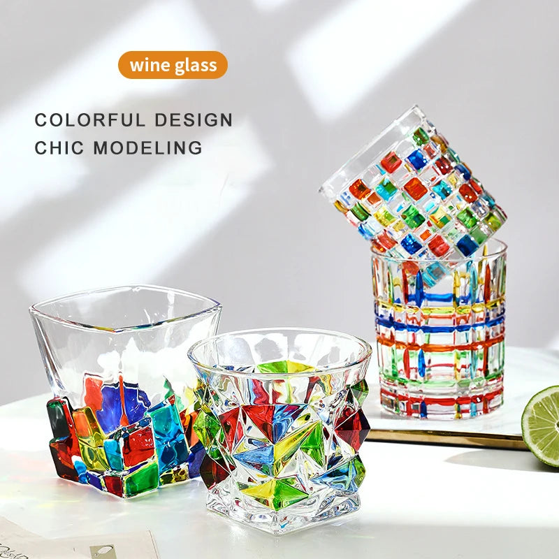Verres cristal relief style vintage europeen 300 ml - vue 2 sur 7