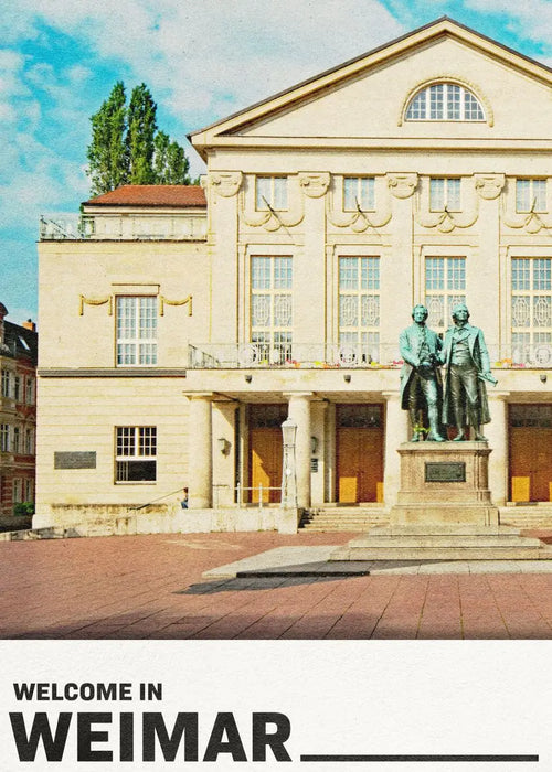 affiche artistique des villes allemandes pour décoration intérieure