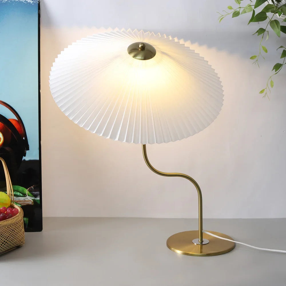 lampe à poser rétro en forme de parapluie décoratif pivotant - vue 3 sur 12