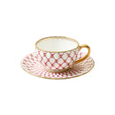 Tasse café porcelaine style nordique anse dorée