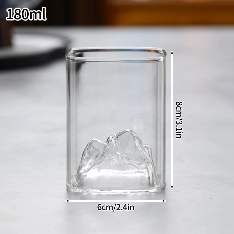 Verre design effet montagne double paroi multiusage