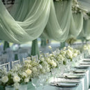 Chemin de table gaze transparente mariage décoration arche
