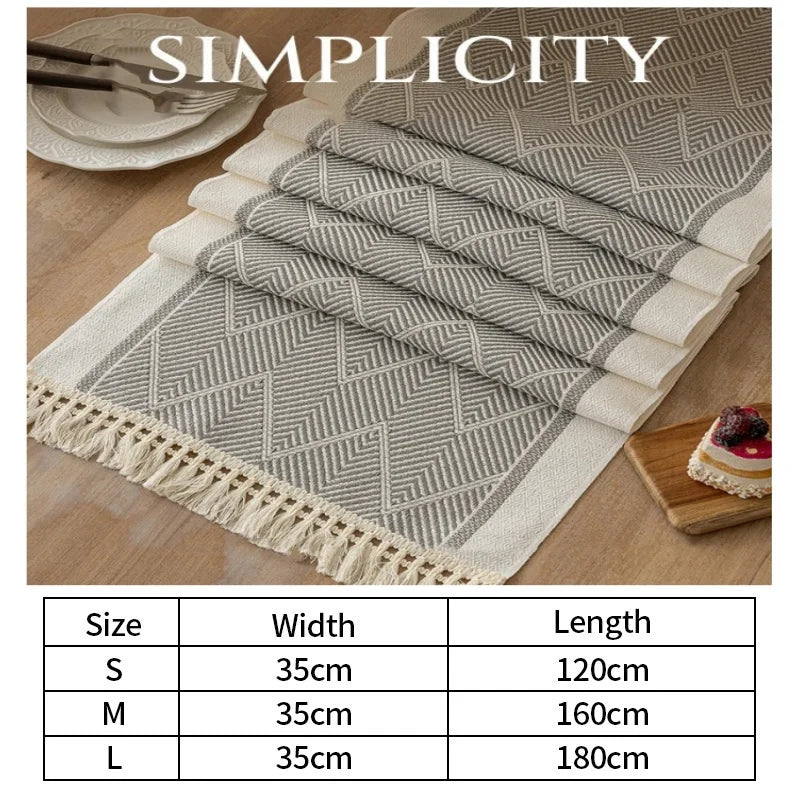 Chemin de table polyester imperméable motif géométrique moderne - vue 2 sur 4
