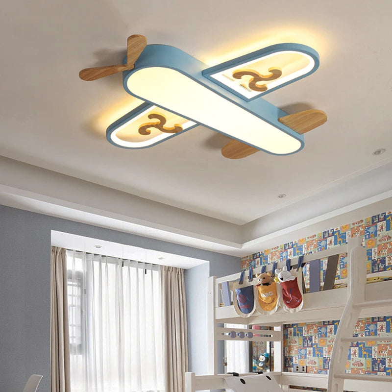 appliques suspendues led pour enfants en bois et métal