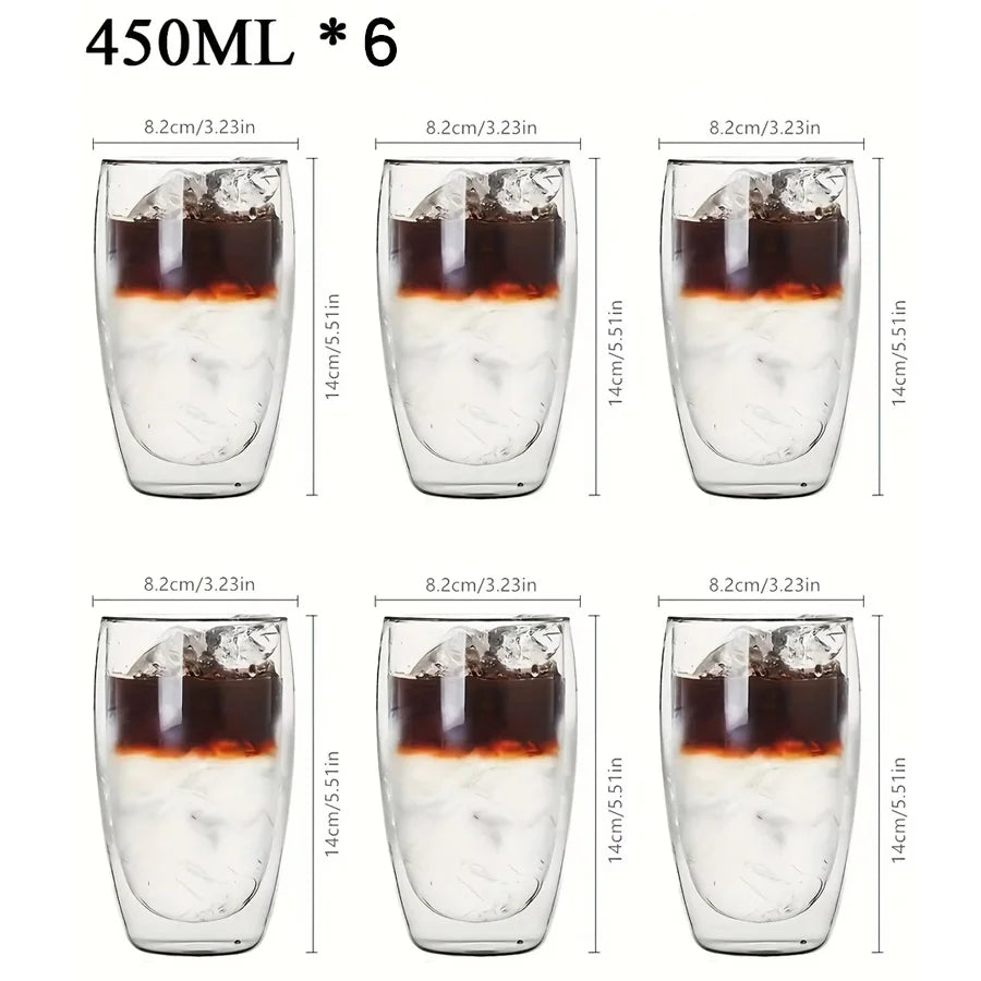 Tasses verre double paroi isolantes style artisanal