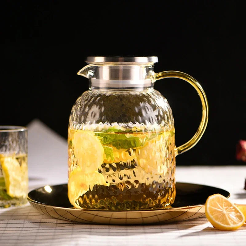 Bouilloire verre transparent résistante chaleur boissons froides poignée - vue 6 sur 6