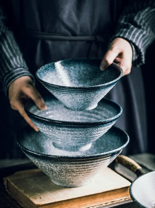 Bol ramen céramique style japonais motif artisanal