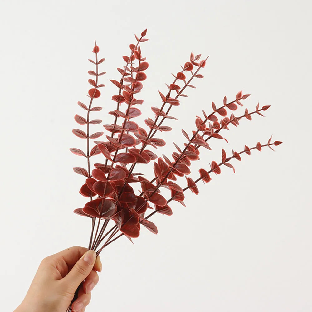 lot de 5 branches d eucalyptus artificielles pour décoration florale - vue 12 sur 12