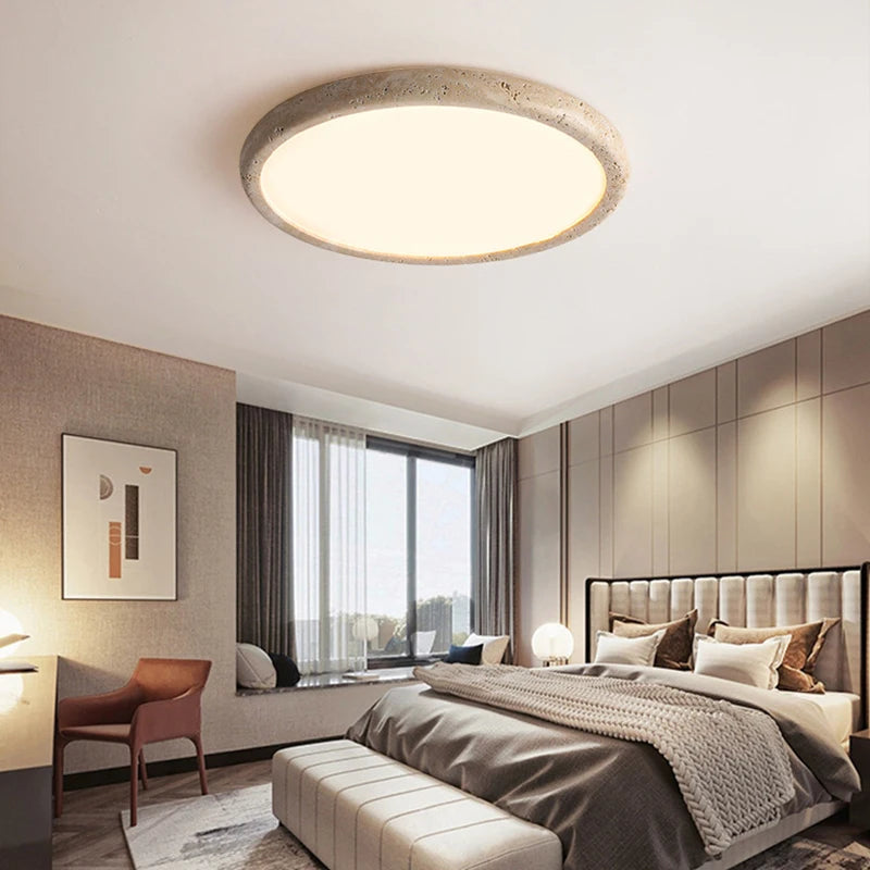 plafonnier led en pierre naturelle style minimaliste