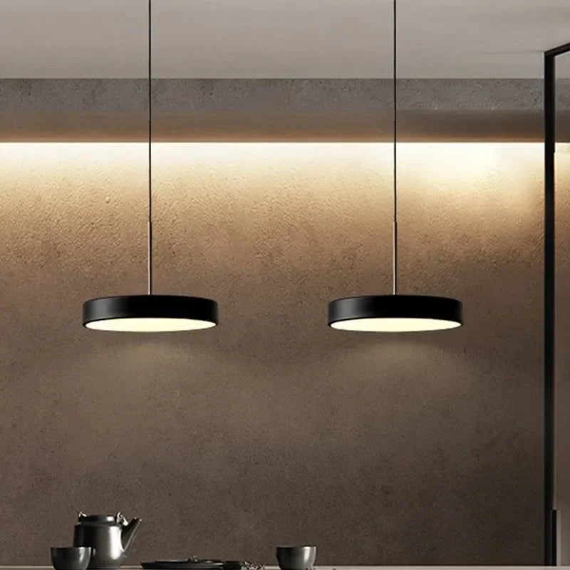 Suspension LED nordique multicolore en forme de disque