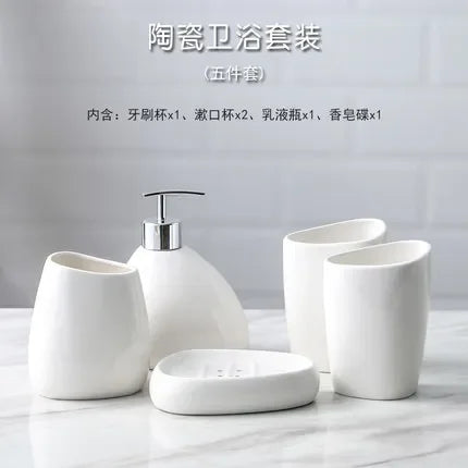 accessoires en céramique pour salle de bain complets et élégants - vue 10 sur 10