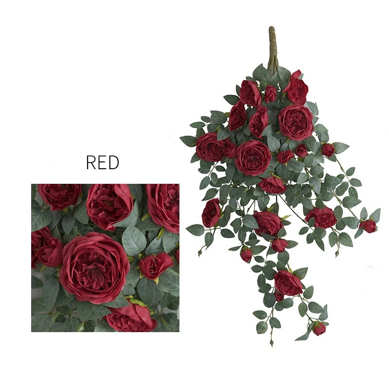 vigne de pivoine en soie artificielle pour décoration élégante