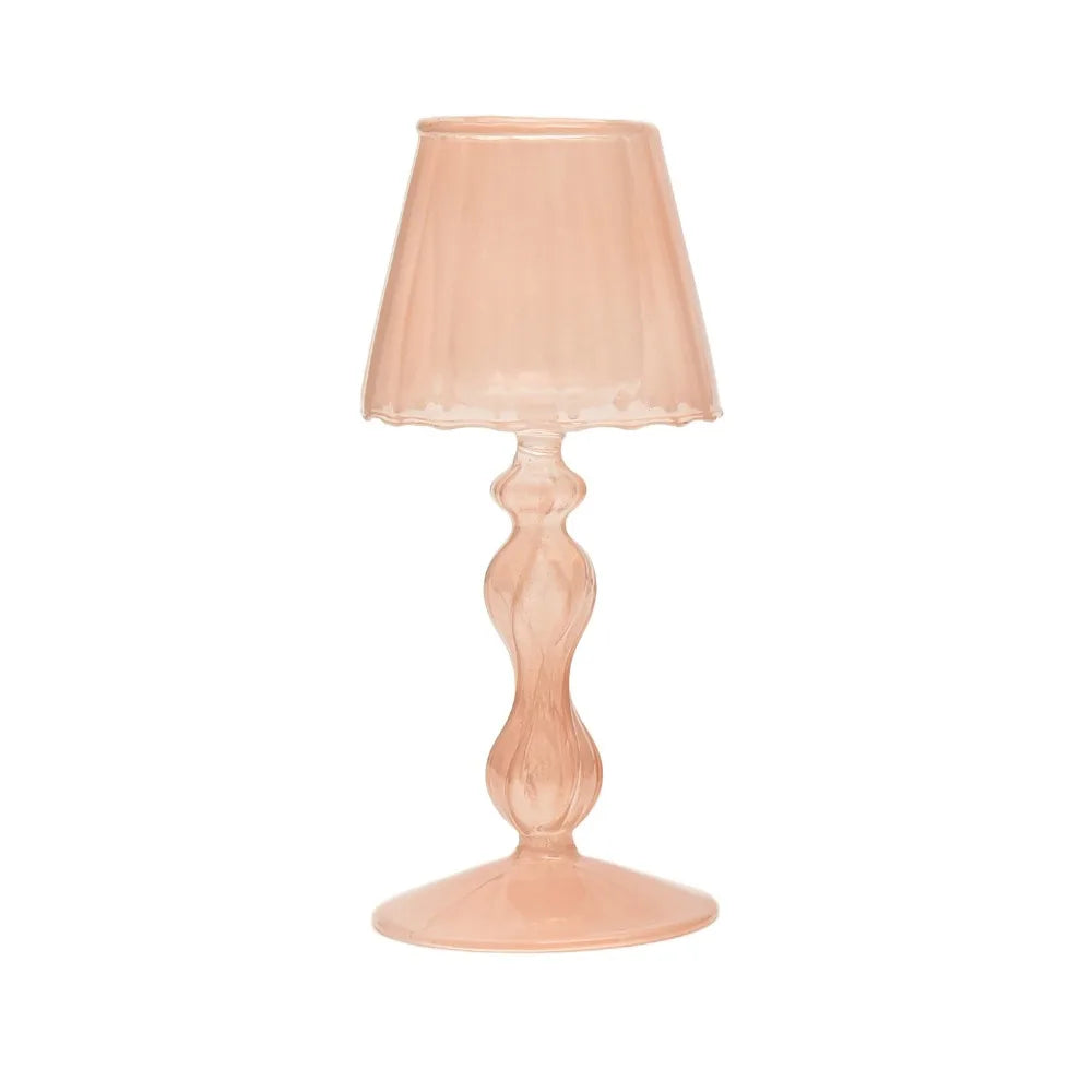 lustre en verre à rayures bougeoir créatif romantique délicat - vue 12 sur 11