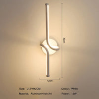 applique murale led en aluminium simplicité moderne d'intérieur