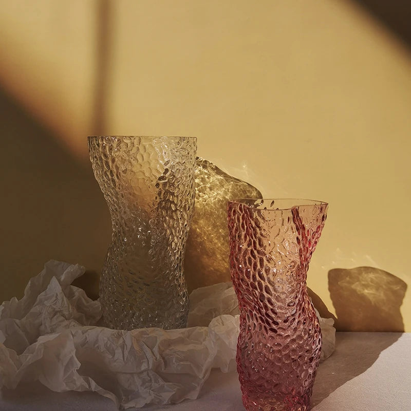 vase en verre nordique transparent pour décorations florales élégantes - vue 4 sur 11