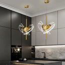 lustre moderne en cuivre pour décoration créative intérieur élégant