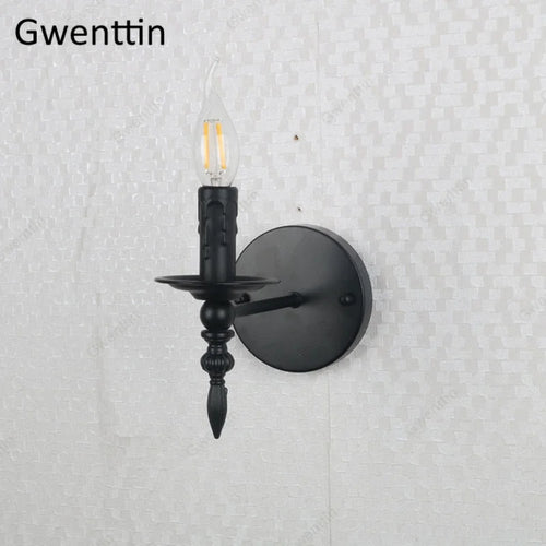 applique murale rétro en fer avec éclairage led décoratif