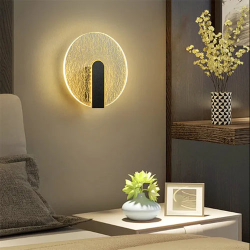 Applique murale nordique de luxe ronde carrée blanche intérieure