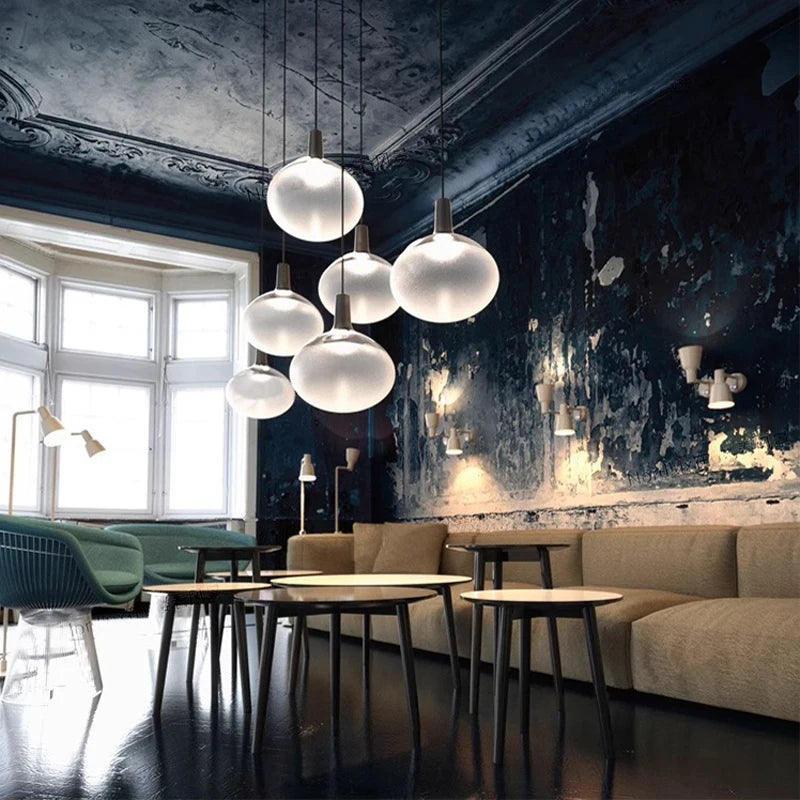 plafonnier led minimaliste en verre blanc mat élégant - vue 4 sur 9
