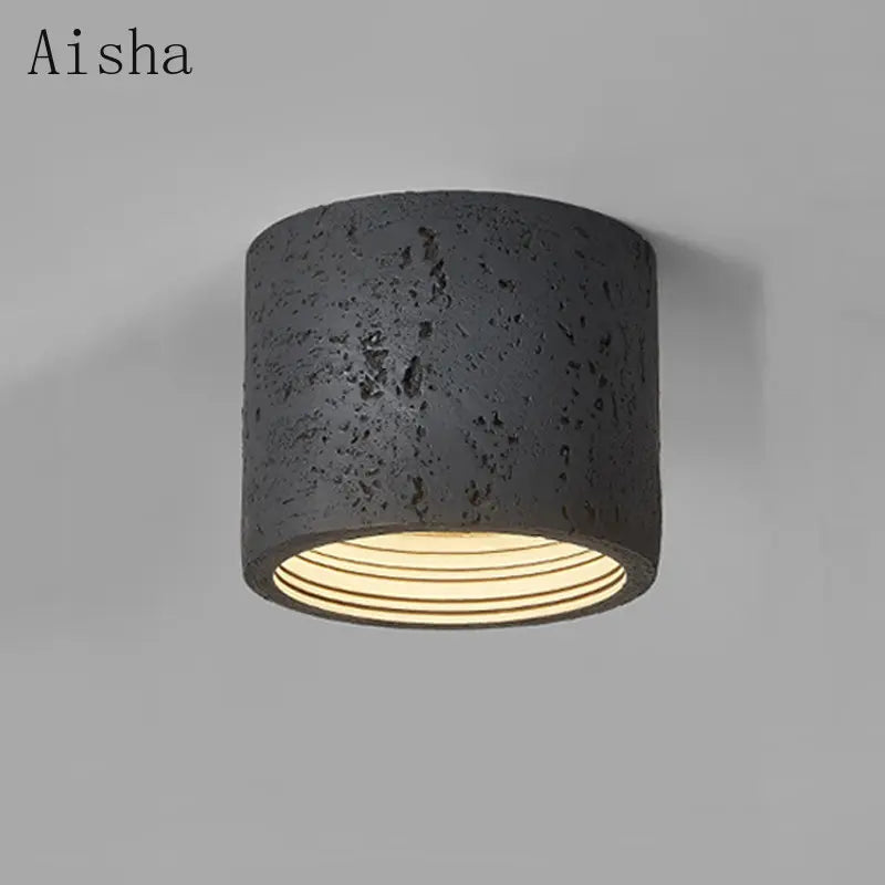 Spot Wabi-sabi résine LED nordique salon couloir pour la maison salon cuisine Downlight décoration - vue 2 sur 16