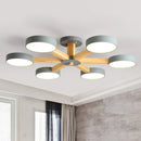 Plafonnier Led en bois au design moderne
