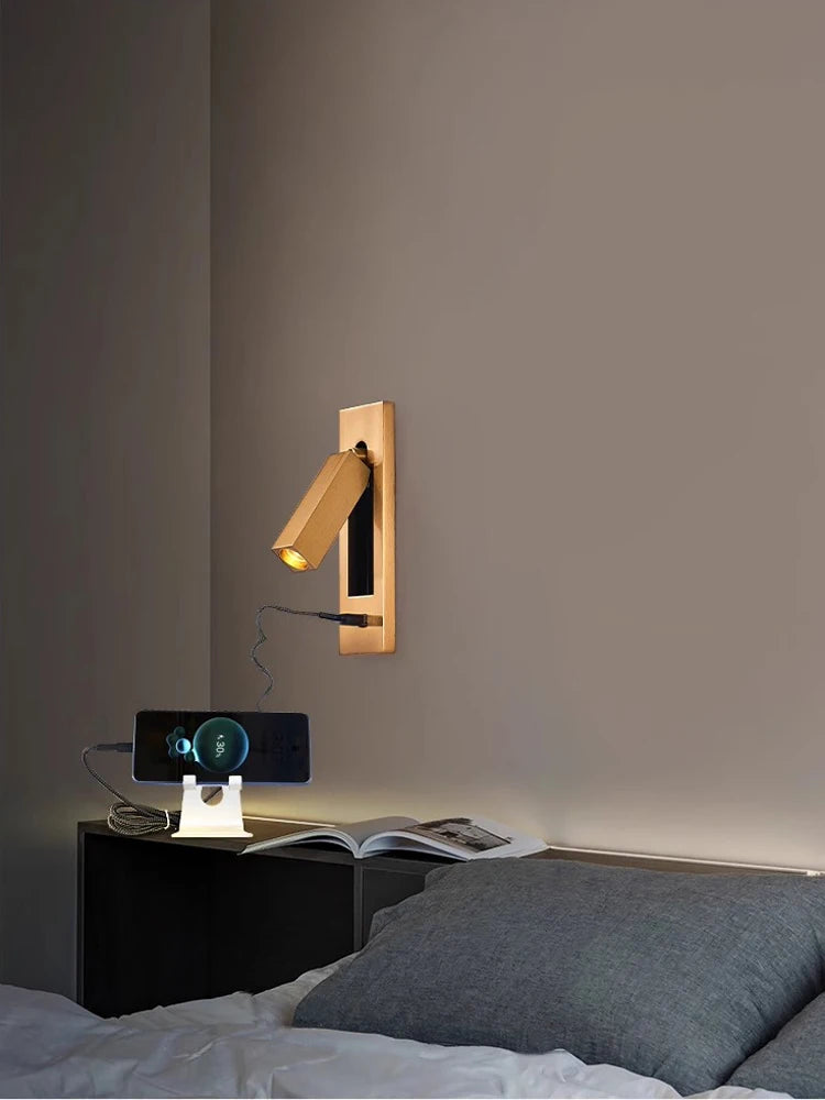 applique murale led rotative avec interrupteur pour lecture