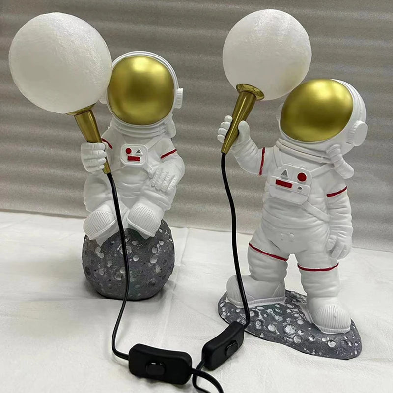 Lampe table Astronaute G9 3D Lune Veilleuse Enfant