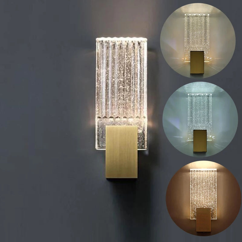 Applique murale en cristal Nordic style luxe pour éclairage intérieur