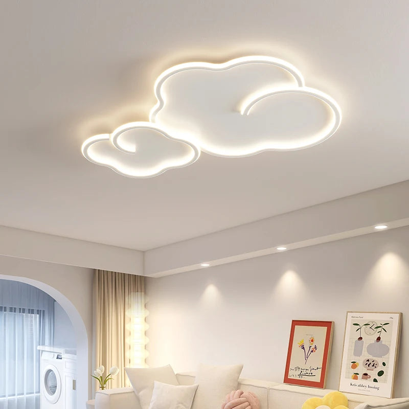 plafonnier scandinave nuage gradation avec télécommande en option - vue 4 sur 11