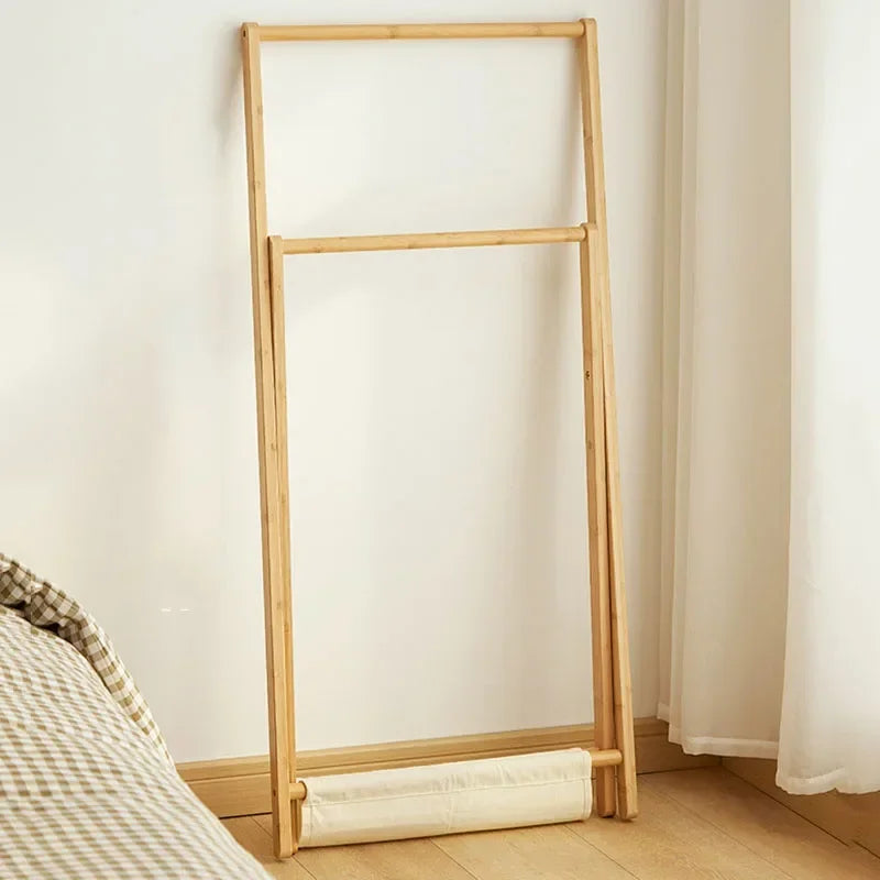 porte-manteau pliable avec étagère de rangement multifonctionnel - vue 7 sur 10