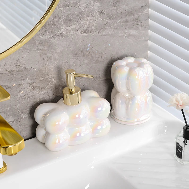 décoration de salle de bain luxe nuages créatifs en céramique - vue 17 sur 22