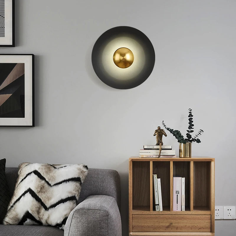 applique murale led ronde moderne pour décoration de luxe