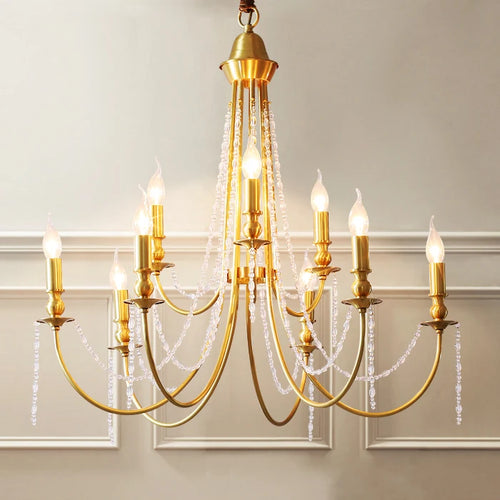 lustre en laiton moderne pour éclairage intérieur élégant