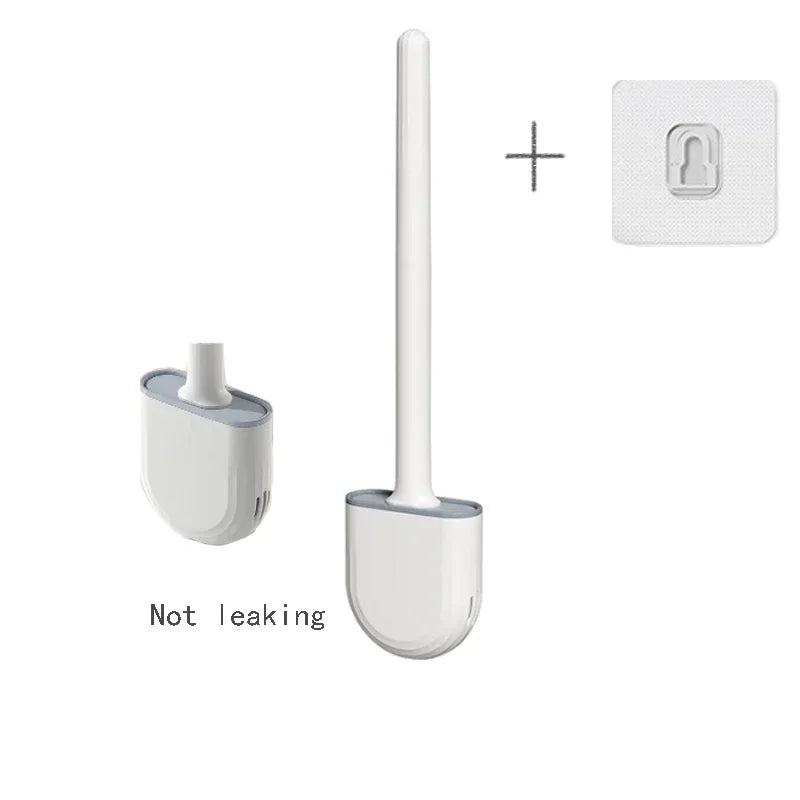 brosse de toilette suspendue en silicone avec support séchage rapide