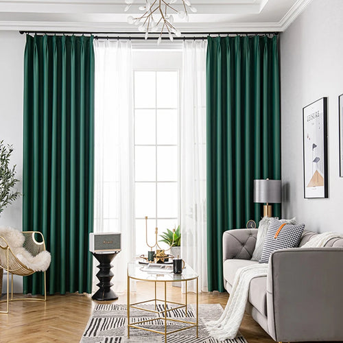 Rideau occultant moderne plissé pour salon chambre