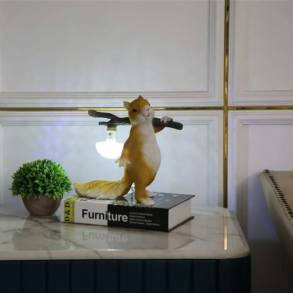 lampe de chevet écureuil intelligent mini veilleuse décorative pour enfants - vue 4 sur 7