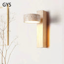 Applique murale bois noyer led rotatif tirer