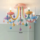 lustre arc-en-ciel en cristal design kawaii pour décoration chambre enfant