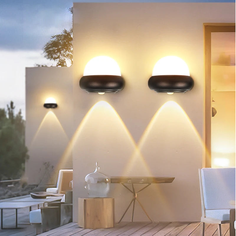 Applique murale extérieure à led décoration lumineuse pour jardin et balcon