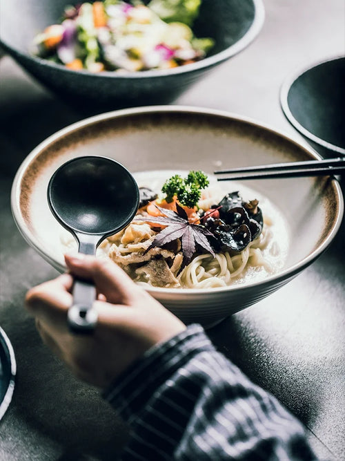 Bol ramen céramique style japonais motif artisanal
