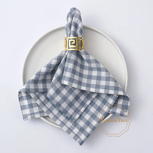 Serviette de table coton motif vichy 42x42 lavable