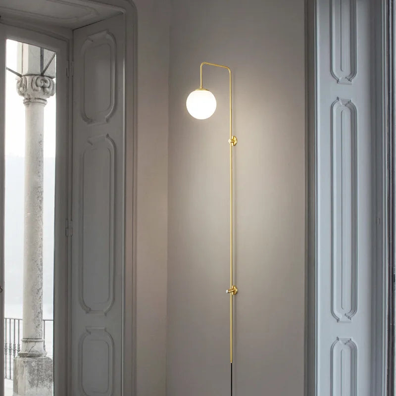 applique murale minimaliste en laiton pour maison et restaurant - vue 5 sur 9
