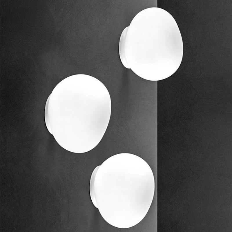 applique murale italienne en verre blanc pour intérieur moderne - vue 4 sur 6